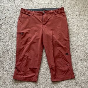 Outdoor Research Women’s Ferrosi Capris Pants 6 Burnt Orange Hiking Casual Pant